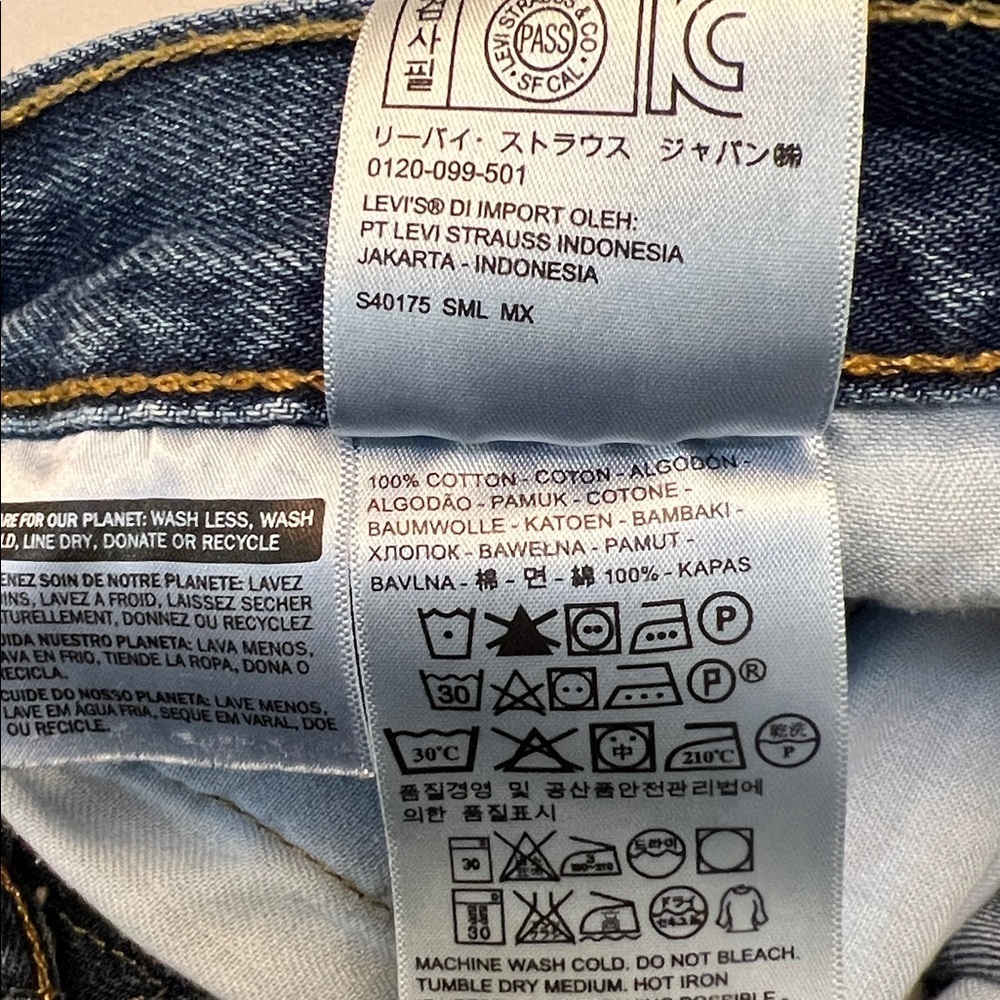 LEVI’S 501 MENS MEDIUM WASH STRAIGHT LEG JEANS 34x29 - Picture 15 of 16